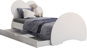 Łóżko Cloud 160/80 Z Szufladą Białe + Materac Gratis
