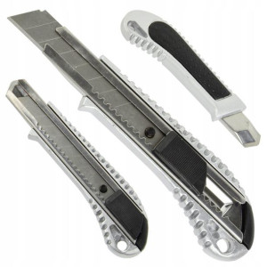 Metal-owy Nóż Nożyk Do Tapet Ostrze Łamane 18 Mm