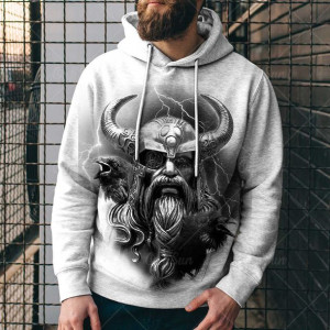 Bluza Męska Młodzieżowa Z Kapturem I Efektem 3d Wiking 3xl