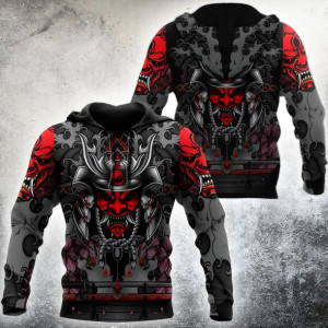 Bluza Męska Młodzieżowa Samurajska Z Kapturem I Efektem 3d 6xl