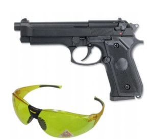 Zestaw ASG Replika pistoletu M92F + okulary