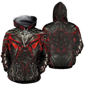 Bluza Męska Młodzieżowa Z Kapturem Efekt 3d Skyrim Daedric Amor 4xl