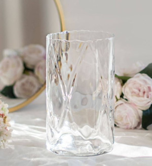 Wazon Optyk transparentny, 25 cm