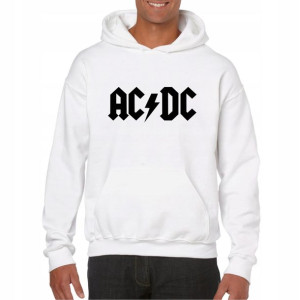 Bluza AC DC ACDC unisex damska męska biała L
