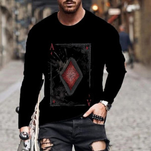 Bluza Męska Młodzieżowa Wkładana Przez Głowę Karty As Karo 5xl