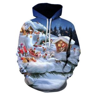 Bluza Męska Młodzieżowa Świąteczna Z Kapturem I Efektem 3d 4xl