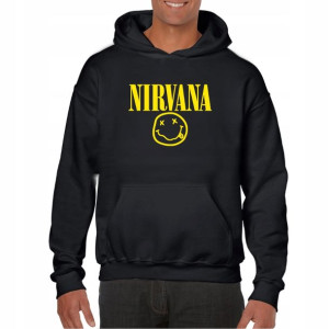 Męska Bluza Z Kapturem Nirvana Smile Rozmiar L