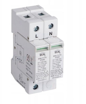 Ideal 23922 - Oghranicznik przepięć KSD-T1 T2 1P N