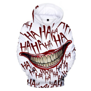 Bluza Męska Młodzieżowa Z Kapturem I Efektem 3d Uśmiech Joker 4xl