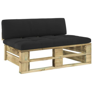 Ogrodowa sofa środkowa z palet, impregnowane drewno sosnowe