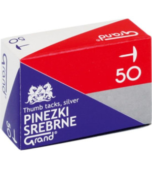 Pinezki srebrne 50szt. Grand