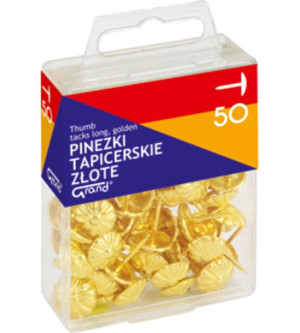 Pinezki tapicerskie Grand 50szt. złote