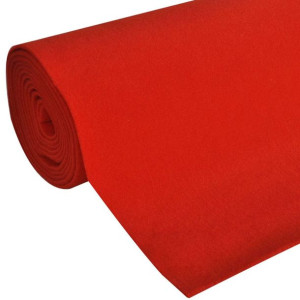 Czerwony dywan, 1 x 5 m, bardzo ciężki, 400 g/m2