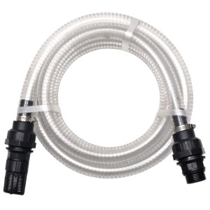 Wąż ssący ze złączkami, 10 m, 22 mm, biały