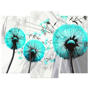 OBRAZ DRUKOWANY  Dmuchawce w turkusie 90x70