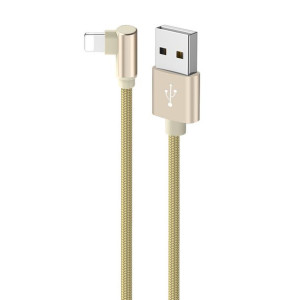 Borofone Kabel BX26 Express USB na Lightning kątowy 2,4A 1 metr złoty