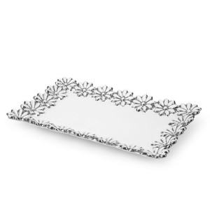Patera Dekoracyjna Merlin (03) 24x35x3 Cm/ 14x14x1 Cm /6x Biały
