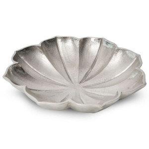 Patera Dekoracyjna Sara (02) 40x40x8 Cm Srebrny