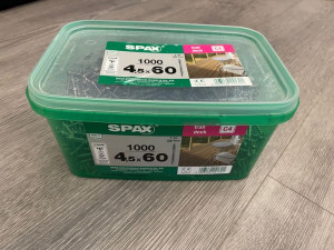 Wkręty tarasowe nierdzewne 4,5x60 TORX 1000 szt.