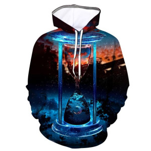 Bluza Męska Młodzieżowa Z Kapturem I Efektem 3d Klepsydra Xxl