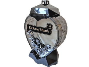 Znicz Mama Mamie Serce Dedykacja Czarno Srebrny
