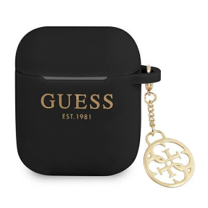 Etui Guess GUA2LSC4EK Apple AirPods czarny/black Silicone Charm 4G Collecti