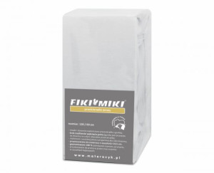 FIKI MIKI Prześcieradło FROTTA 120/60 białe