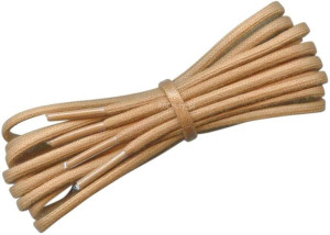 G15-95 Beżowe Sznurowadła 5 Mm Grube Woskowane Okrągłe Sznurówki 60 Cm