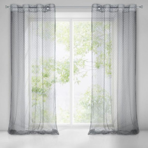 Firana Gotowa Aiden 140x250 Cm Srebrny