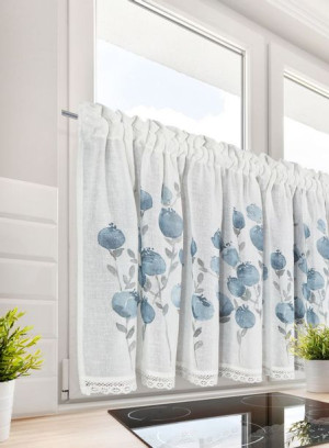 Firana Gotowa Pola 60x150 Cm Niebieski