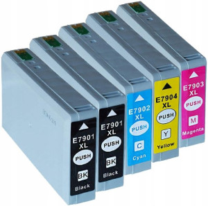 5x Tusz Epson T7901-7904 Wf-4630dwf Wf-4640dtwf