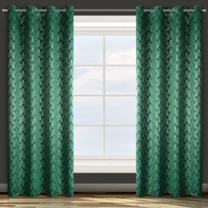 Zasłona Gotowa D91 Poli 140x250 Cm Zielony