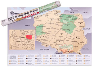Mapa Odkrywcy - Polska - Ulepszona Zdrapka