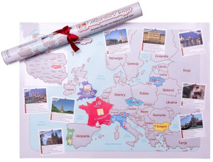 Mapa Europy Dla Dwojga - Zdrapka Dla Par