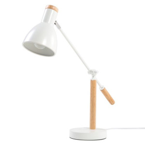 Lampa biurkowa regulowana metalowa biała PECKOS