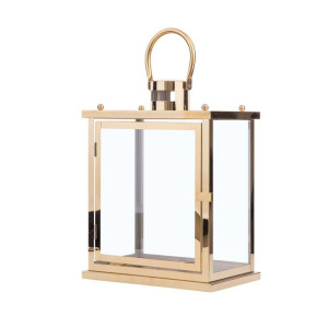 Lampion stalowy 49 cm mosiężny TENERIFE