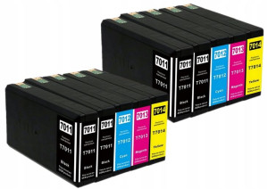 10x Tusz Do Epson T7011-7014 70/36ml CMYK