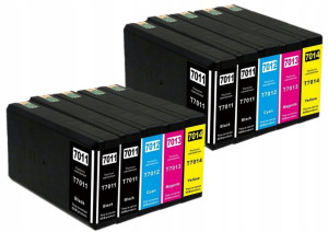 10x Tusz Epson T7011-7014 Pro Wp-4595dnf Wp-4515dn