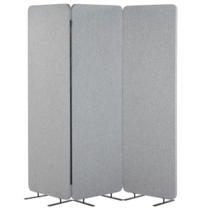 3-panelowy parawan pokojowy 184 x 184 cm jasnoszary STANDI