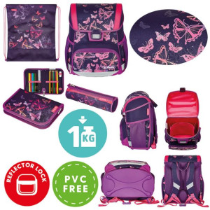 Zestaw tornister Loop Plus Butterflies 6-9lat HERLITZ