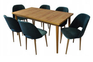 MEGA ZESTAW stół 80x150/190+4 krzesła LOFT INDUST