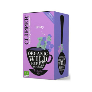 Brytyjski Organiczny Napar Owocowy z Czarną Porzeczką i Maliną Fair Trade B