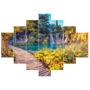 OBRAZ DRUKOWANY  Jezioro Plitvice jesienią 210x150