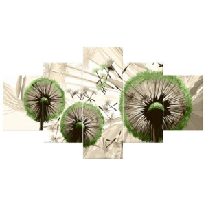 OBRAZ DRUKOWANY  Dmuchawce w zieleni 125x70