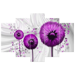 OBRAZ DRUKOWANY  Fioletowe dmuchawce 3 150x100