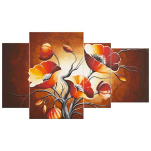 OBRAZ DRUKOWANY  Maki w brązach 135x80