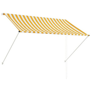 Markiza zwijana, 200 x 150 cm, żółto-biała