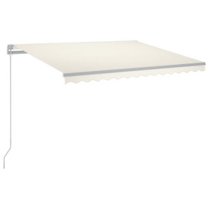 Ręcznie zwijana markiza z LED, 300 x 250 cm, kremowa