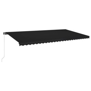 Ręcznie zwijana markiza z LED, 600x350 cm, antracytowa