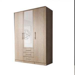 szafa PIANO 3D z szufladami 3-drzwiowa DUŻA 150 cm sonoma